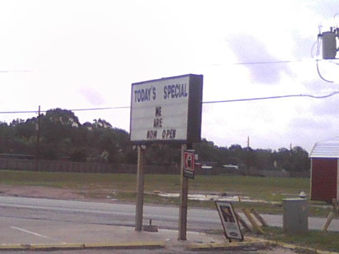 A store sign spotted on the way to Freeport last week.